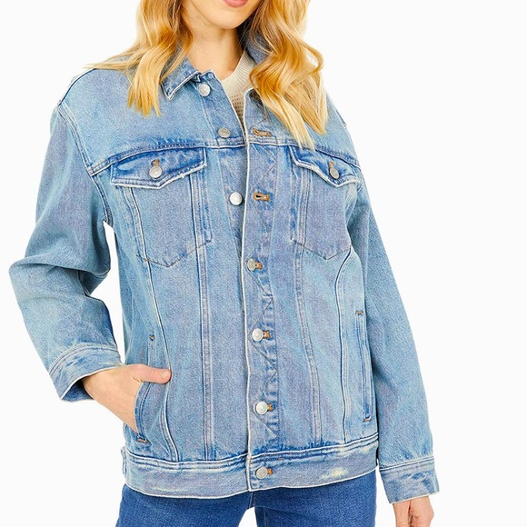 Madewell The Oversize Trucker Jean Jacket in Akenside Wash $128 - NWT XSmall